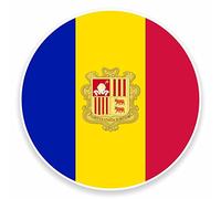 2 x 10cm/100mm Andorra Flag Window Cling Sticker Car Van Campervan Glass #9507