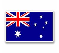 2 x 10cm/100mm Australia Australian Flag Window Cling Sticker Car Van Campervan Glass #9734