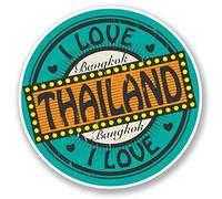 2 x 10cm/100mm Bangkok Thailand Vinyl Sticker Decal Laptop Travel Luggage Car Bike Sign Fun #5592