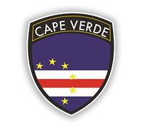 2 x 10cm/100mm Cape Verde Flag Design Vinyl Stickers Travel Luggage #10660
