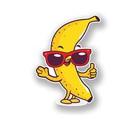 2 x 10cm/100mm Cool Banana Vinyl Sticker Shades #7061