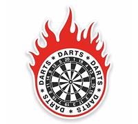 2 x 10cm/100mm Dart Board Vinyl Sticker Decal Laptop Car Travel Luggage Label Tag #9547