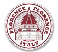 2 x 10cm/100mm Florence Italy Window Cling Sticker Car Van Campervan Glass #9788