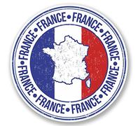 2 x 10cm/100mm France Window Cling Sticker Car Van Campervan Glass #5167