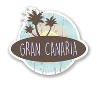 2 x 10cm/100mm Gran Canaria Canary Islands Vinyl SELF Adhesive Sticker Decal Laptop Travel Luggage Car Bike Sign Fun #6768