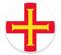 2 x 10cm/100mm Guernsey Flag Map Window Cling Sticker Car Van Campervan Glass #9029