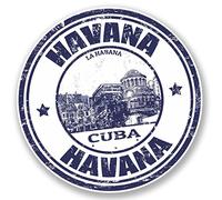 2 x 10cm/100mm Havana Cuba Vinyl SELF Adhesive Sticker Decal Laptop Travel Luggage Car Bike Sign Fun #4583