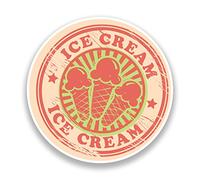 2 x 10cm/100mm Ice Cream Vinyl Stickers Lolly Van Food #7161