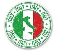 2 x 10cm/100mm Italy Flag Window Cling Sticker Car Van Campervan Glass #5550