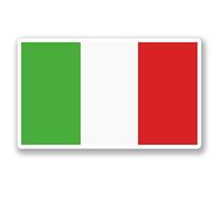 2 x 10cm/100mm Italy Italian Flag Window Cling Sticker Car Van Campervan Glass #5268