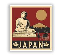 2 x 10cm/100mm Japan Vinyl Stickers Travel Luggage #10594