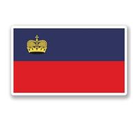 2 x 10cm/100mm Lichtenstein Flag Vinyl SELF Adhesive Sticker Decal Laptop Travel Luggage Car Bike Sign Fun #5302