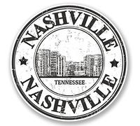 2 x 10cm/100mm Nashville Tennessee Vinyl Sticker Decal Laptop Travel Luggage Car Bike Sign Fun #4773
