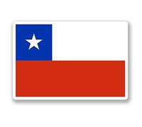 2 x 10cm/100mm Republic of Chile Flag Window Cling Sticker Car Van Campervan Glass #4638