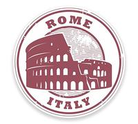 2 x 10cm/100mm Rome Italy Vinyl Sticker Decal Laptop Travel Luggage Car Bike Sign Fun #9176