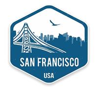 2 x 10cm/100mm San Francisco Vinyl Sticker Decal Laptop Car Travel Luggage Label Tag #9323