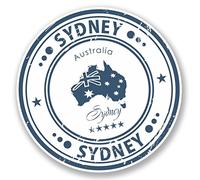 2 x 10cm/100mm Sydney Australia Window Cling Sticker Car Van Campervan Glass #4571