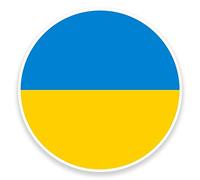 2 x 10cm/100mm Ukraine Flag Map Window Cling Sticker Car Van Campervan Glass #9056