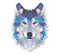 2 x 10cm Abstract Husky Wolf Vinyl Sticker Laptop Tablet Car Dog Animal #6214 (7.5cm Wide x 10cm Tall)