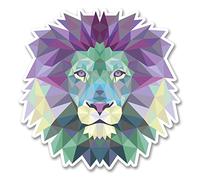 2 x 10cm Abstract Lion Vinyl Sticker Laptop Tablet Car Tiger Cat Animal #6223 (10cm x 10cm)