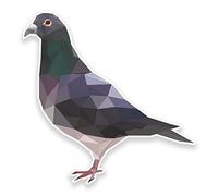 2 x 10cm Abstract Pigeon Vinyl Sticker Decal Laptop Car Bike Carrier Bird #9320 (10cm Wide x 10cm High)
