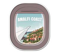 2 x 10cm Amalfi Coast Vinyl Stickers - Italy Plane Window Flight Flag City Landmarks Travel Holiday Location Decal Scrapbook Sticker #83488
