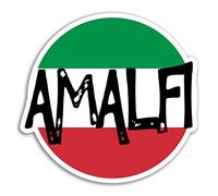 2 x 10cm Amalfi Vinyl Stickers - Italy Flag Travel Sticker Laptop Luggage #18206 (10cm Wide)