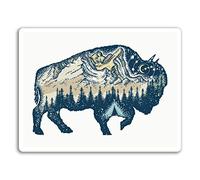 2 x 10cm American Bison Vinyl Stickers - Wild USA Sticker Luggage Laptop #17943 (10cm Wide)