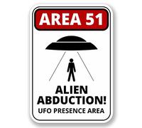 2 x 10cm Area 51 Alien Abduction Vinyl Sticker Laptop Car UFO Nevada USA #6423 (7cm Wide x 10cm Tall)