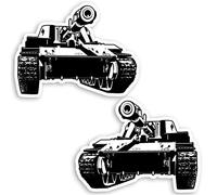 2 x 10cm Army Tank Vinyl Stickers - Battle War Armoured Vehicle Sticker #34996