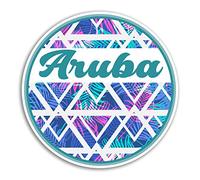 2 x 10cm Aruba Holiday Fun Vinyl Stickers - Travel Sticker Laptop Luggage #32898 (10cm Wide)