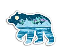 2 x 10cm Aurora Polar Bear Vinyl Stickers - Arctic Wild Animal Sticker #18457 (10cm Wide)