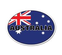 2 x 10cm Australia Oval Flag Vinyl Stickers - Australian Travel Holiday World Country Location Decal Scrapbook Sticker #82358