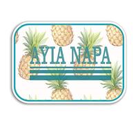 2 x 10cm Ayia Napa Cyprus Vinyl Stickers - Pineapple Fun Sticker Luggage #18814 (10cm Wide)