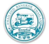 2 x 10cm Bangkok Thailand Thai Vinyl Sticker Luggage Travel Tag Asia Label #5759 (10cm x 10cm)