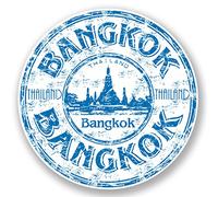 2 x 10cm Bangkok Thailand Thai Vinyl Sticker Luggage Travel Tag Asia Label #5917 (10cm x 10cm)