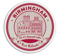 2 x 10cm Birmingham West Midlands Vinyl Stickers - England Sticker #17342 (10cm Wide)