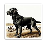 2 x 10cm Black Labrador Retriever Vinyl Stickers - Hunting Gun Dog Ducks Sticker #70779