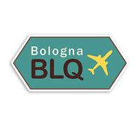 2 x 10cm BLQ Bologna Airport Vinyl Stickers - Italy Luggage Sticker #31109 (10cm Wide)