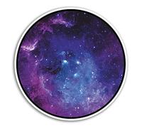 2 x 10cm Blue Purple Nebula Vinyl Stickers - Galaxy Space Sticker Laptop #8364 (10cm Wide)