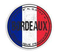 2 x 10cm Bordeaux France Vinyl Stickers - French Flag Sticker Luggage #20552 (10cm Wide)
