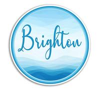 2 x 10cm Brighton Vinyl Stickers - England Travel Sticker Laptop Luggage #18710 (10cm Wide)