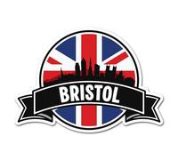 2 x 10cm Bristol Vinyl Stickers - UK GB England Union Jack City Flag Travel Holiday Geography Location Decal Scrapbook Sticker #83147