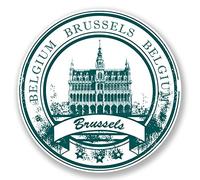2 x 10cm Brussels Belgium Vinyl Sticker Decal Travel Luggage Tag Laptop #6774 (10cm x 10cm)