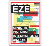 2 x 10cm Buenos Aires Airport Vinyl Stickers - EZE Sticker Laptop Luggage #17133 (10cm Tall)