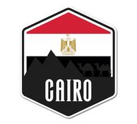2 x 10cm Cairo Vinyl Stickers - Egypt Pyramids Egyptian Flag City Landmarks Travel Geography Holiday Location Decal Scrapbook Sticker #83467