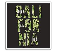 2 x 10cm California Dreaming Vinyl Stickers - Surfer Surf Sticker Laptop #18547 (10cm Tall)