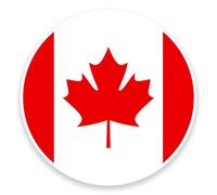 2 x 10cm Canada Flag Map Vinyl Sticker Decal Car Laptop Luggage Tag Leaf #9017 (10cm Wide x 10cm High)
