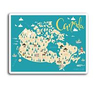 2 x 10cm Canada Map Canadian Travel Vinyl Stickers - Sticker Laptop #19587 (10cm Wide)