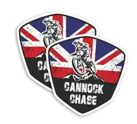 2 x 10cm Cannock Chase MTB Vinyl Stickers - Staffordshire Forest Mountain Biking Bike EMTB Sticker #70883
